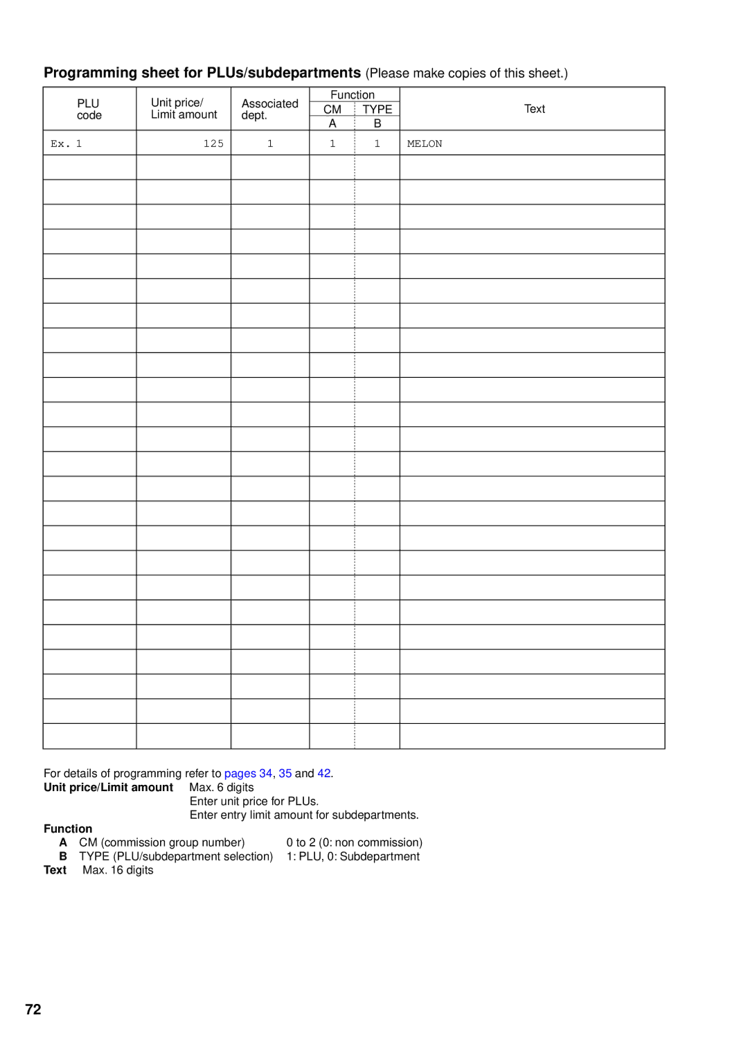 Sharp XE-A401 instruction manual Unit price/Limit amount Max digits 