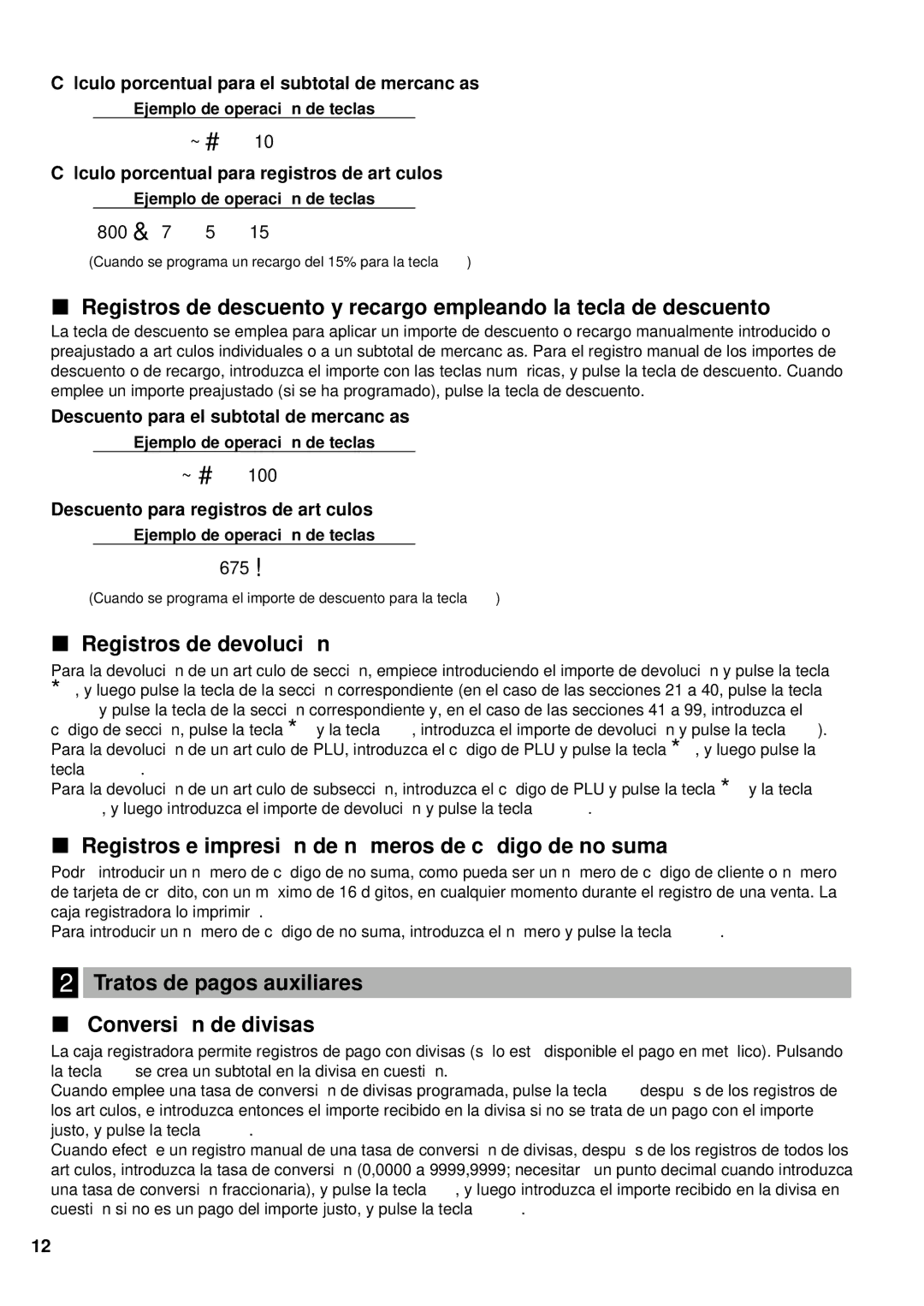 Sharp XE-A401 instruction manual ~ m10 % a, 800 §7 P5 %15 p& a, 675 ¶-A 