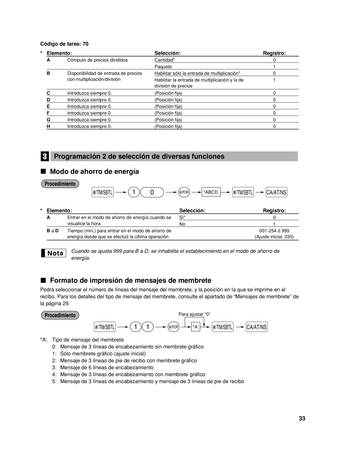 Sharp XE-A42S instruction manual 11 @ *A s a, Formato de impresión de mensajes de membrete 