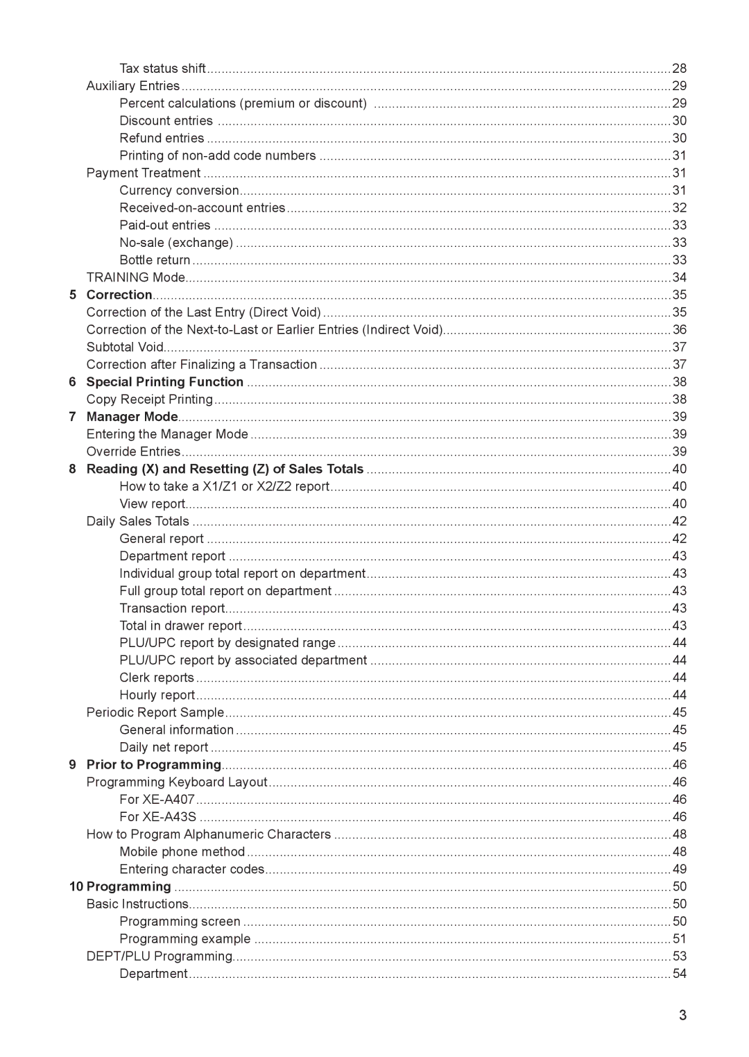 Sharp XEA407 instruction manual 