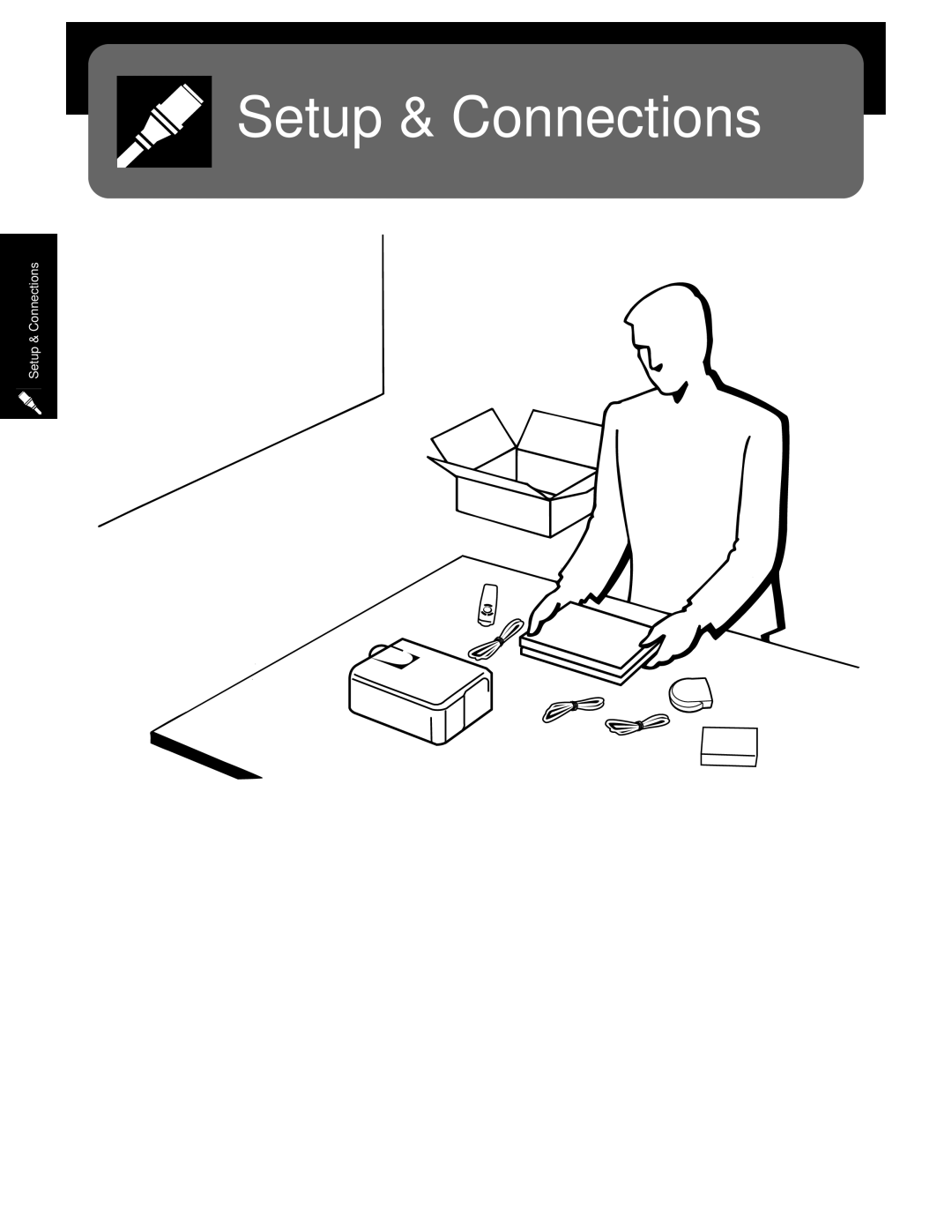 Sharp XG-C40XU operation manual Setup & Connections 