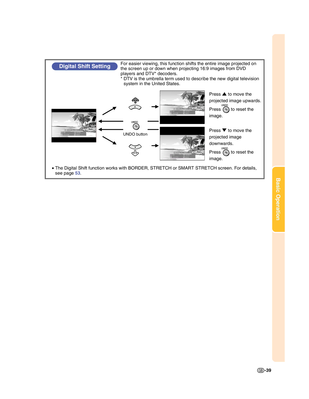 Sharp XG-C50X operation manual Undo button 