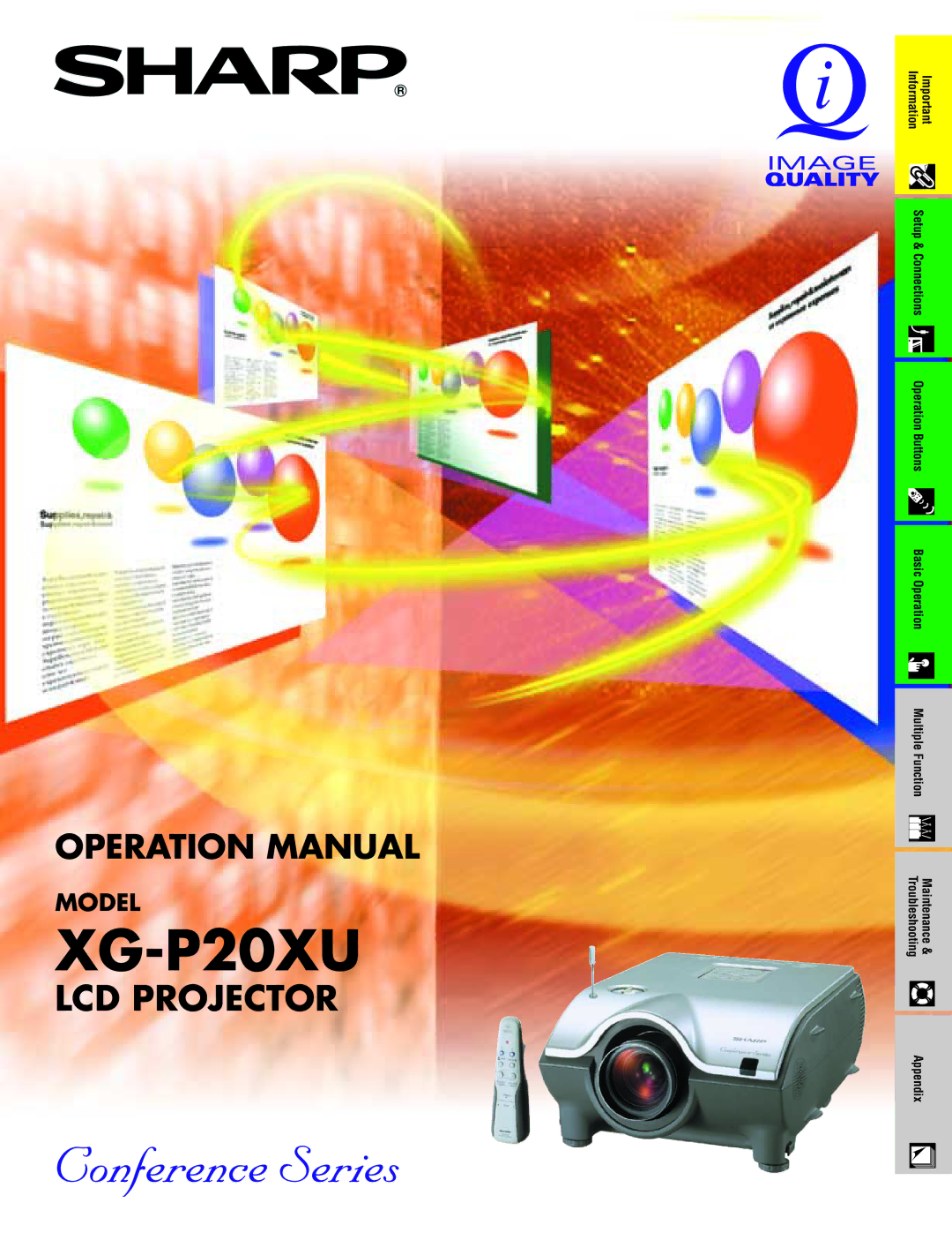 Sharp XG-P20XU operation manual 