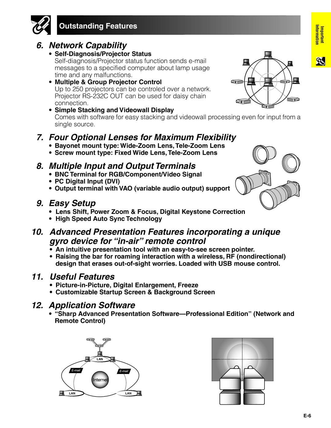 Sharp XG-P20XU operation manual Network Capability 