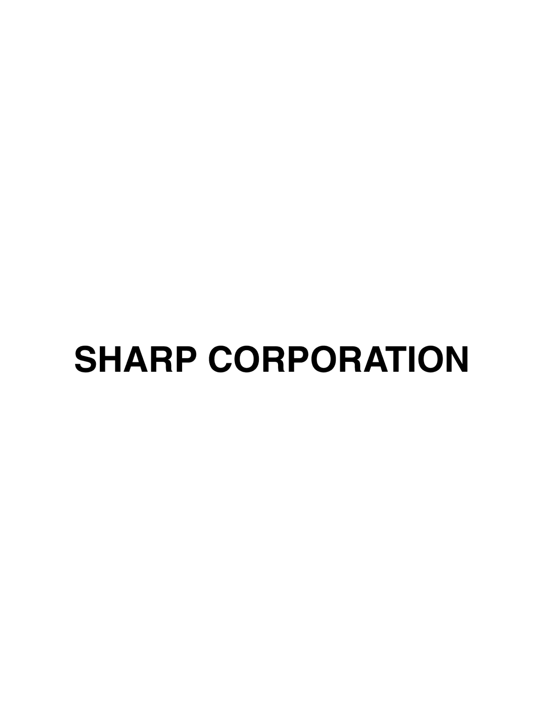 Sharp XG-P20XU operation manual Sharp Corporation 