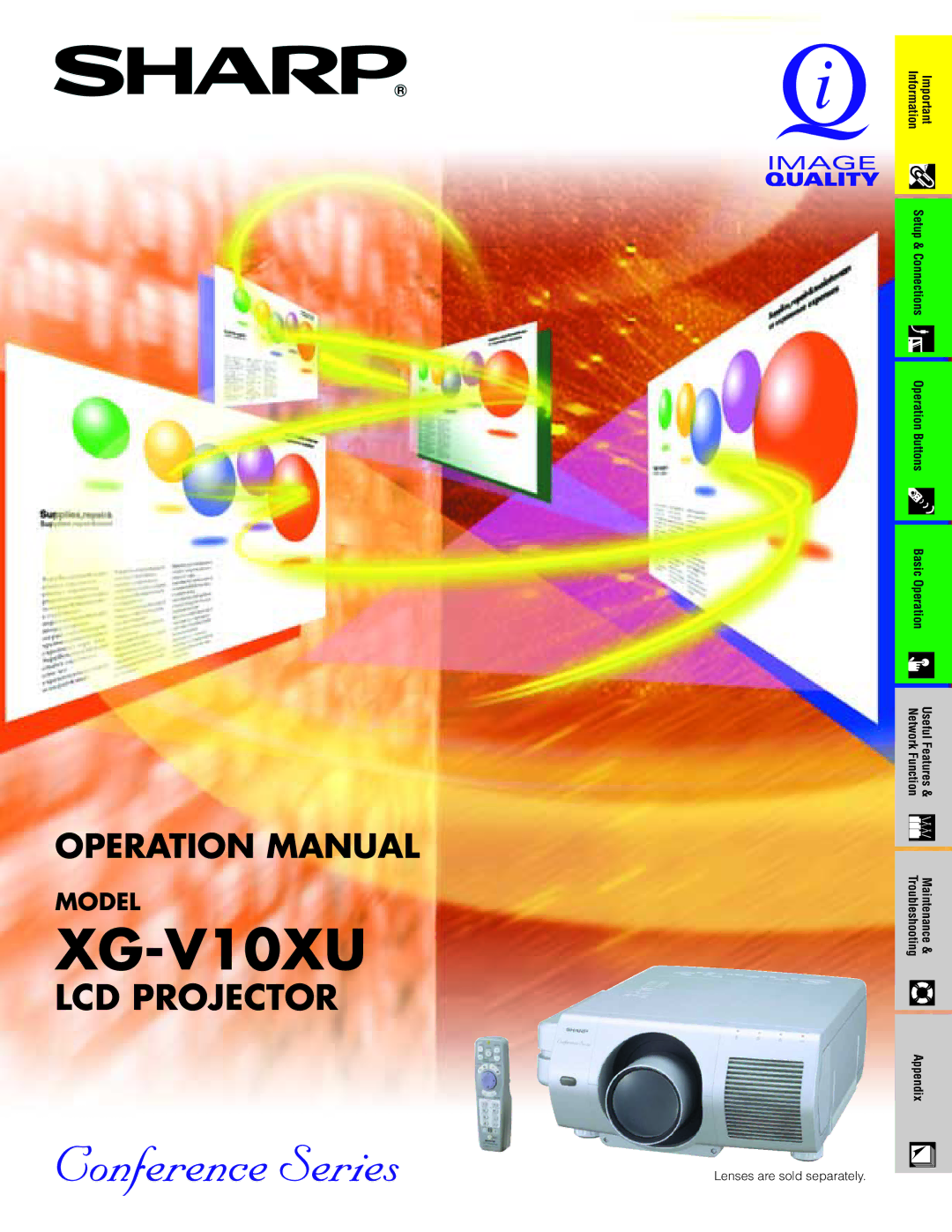 Sharp XG-V10XU operation manual 