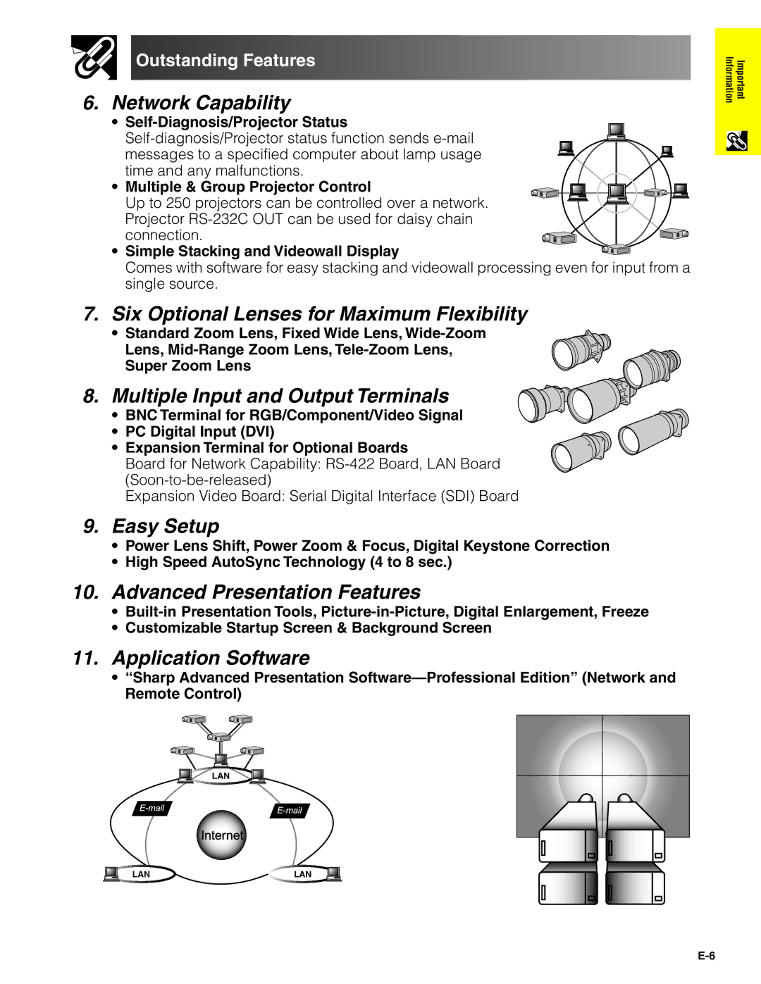 Sharp XG-V10XU operation manual Network Capability 