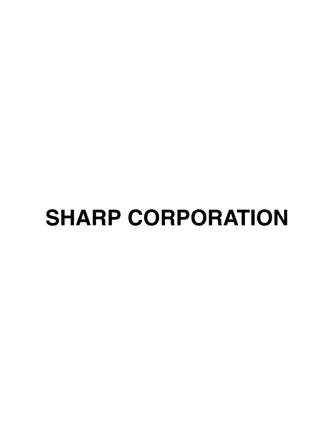 Sharp XG-V10XU operation manual Sharp Corporation 