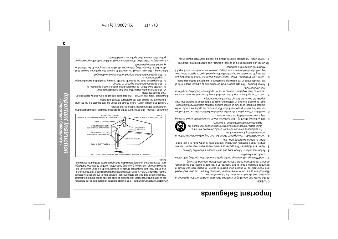 Sharp XL-3000 operation manual Important Safeguards 