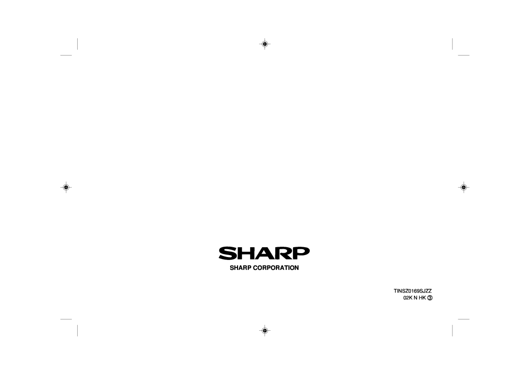 Sharp XL-35H operation manual Sharp Corporation, TINSZ0169SJZZ 02K N HK 