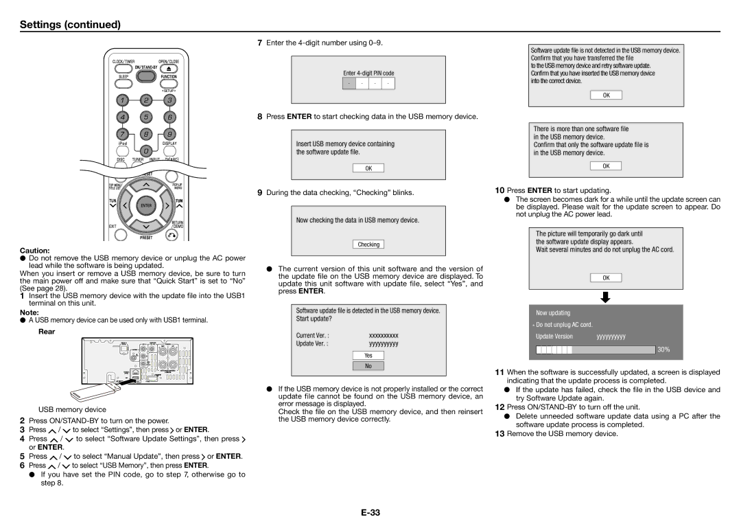 Sharp XL-BD601PH operation manual Enter the 4-digit number using 