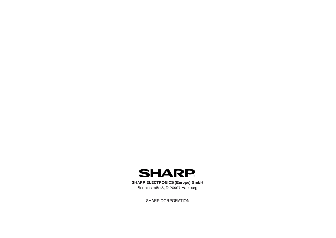 Sharp XL-BD601PH operation manual 