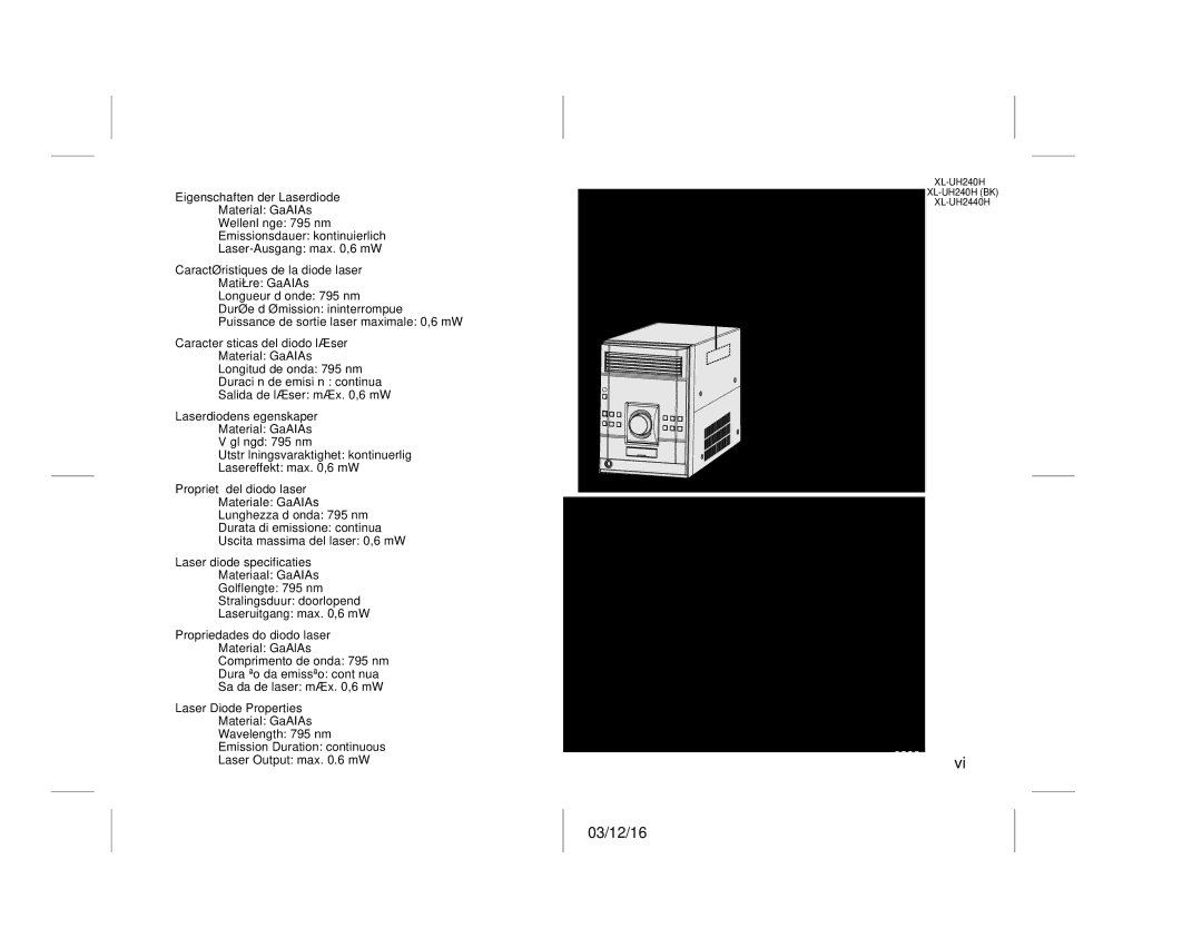 Sharp XL-UH2440H, XL-UH240H (BK) operation manual 0203 