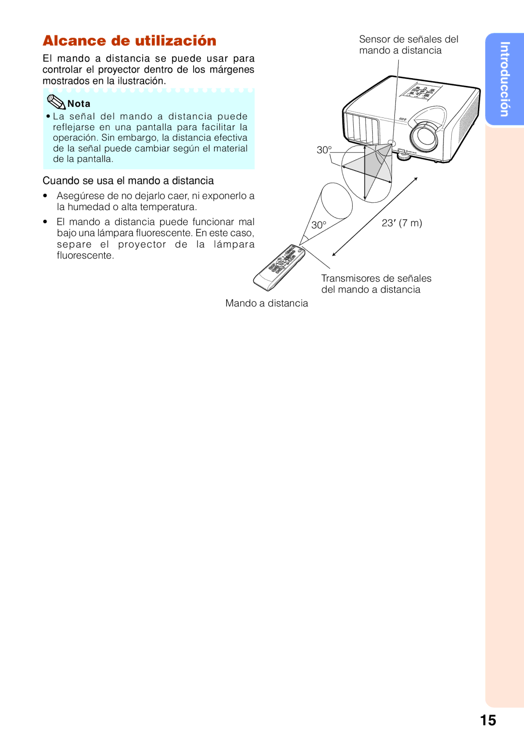 Sharp XR-30S, XR-30X manual Alcance de utilización 