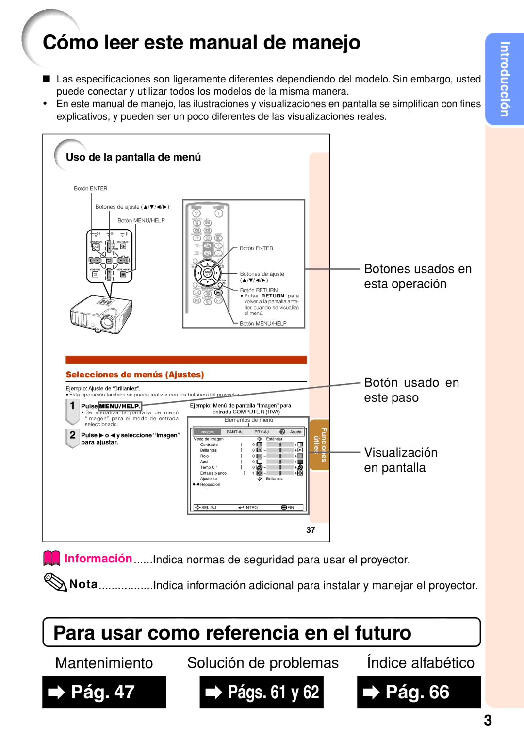 Sharp XR-30S, XR-30X Cómo leer este manual de manejo, Para usar como referencia en el futuro 