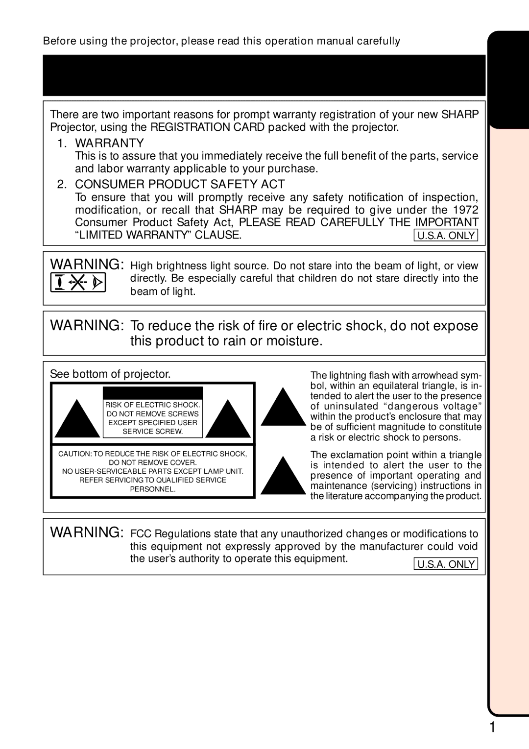 Sharp XR-30S, XR-30X, XR-40X operation manual IntroductionENGLISH 