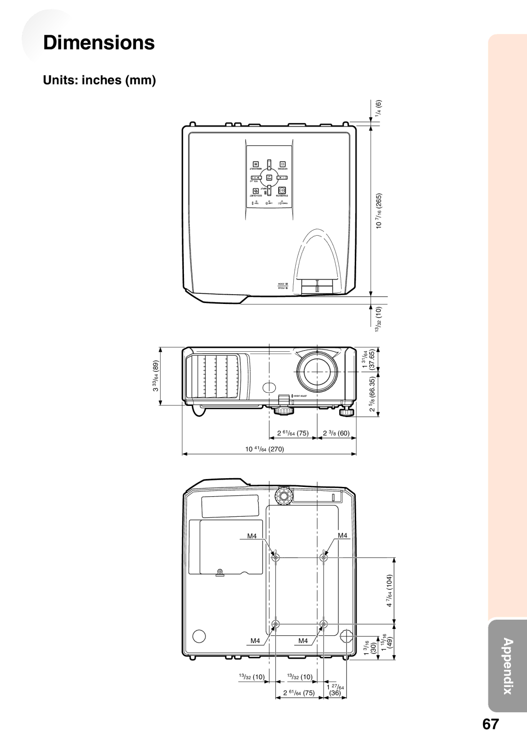 Sharp XR-32S-L, XR-32X-L quick start Dimensions 