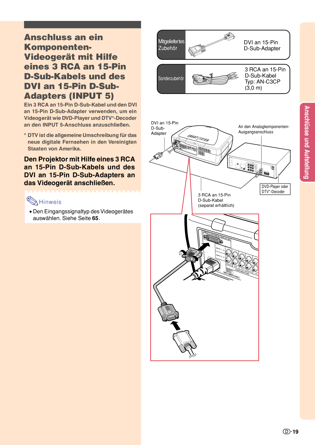 Sharp XV-Z10000 operation manual Und Aufstellung 