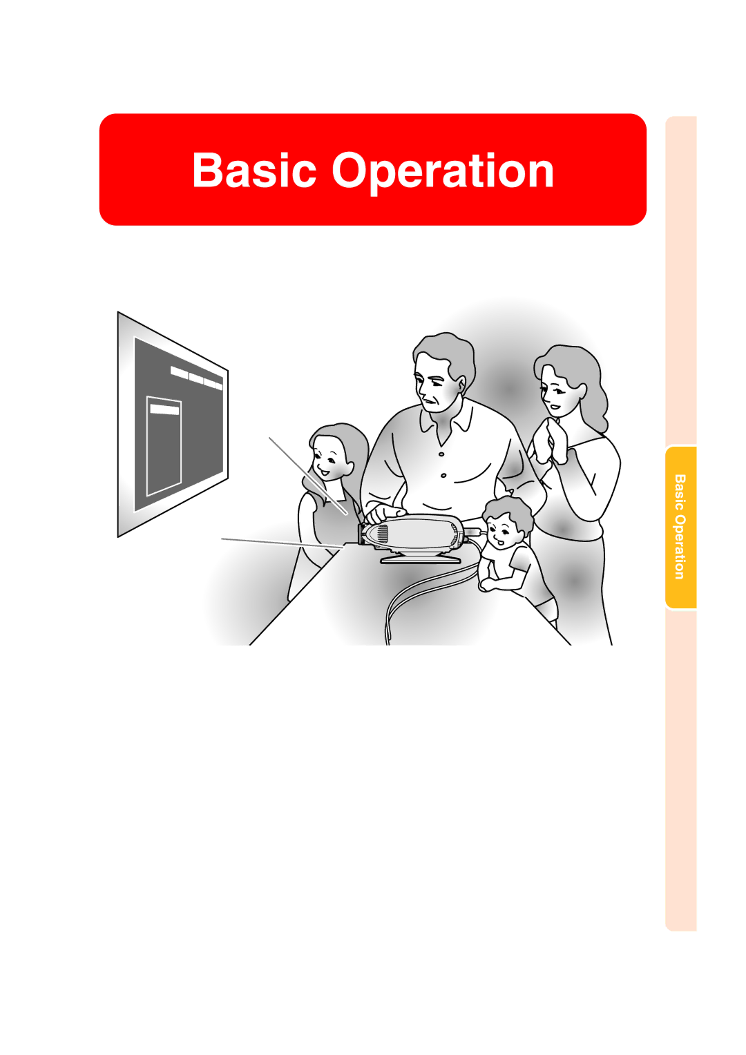 Sharp XV-Z200E operation manual Basic Operation 