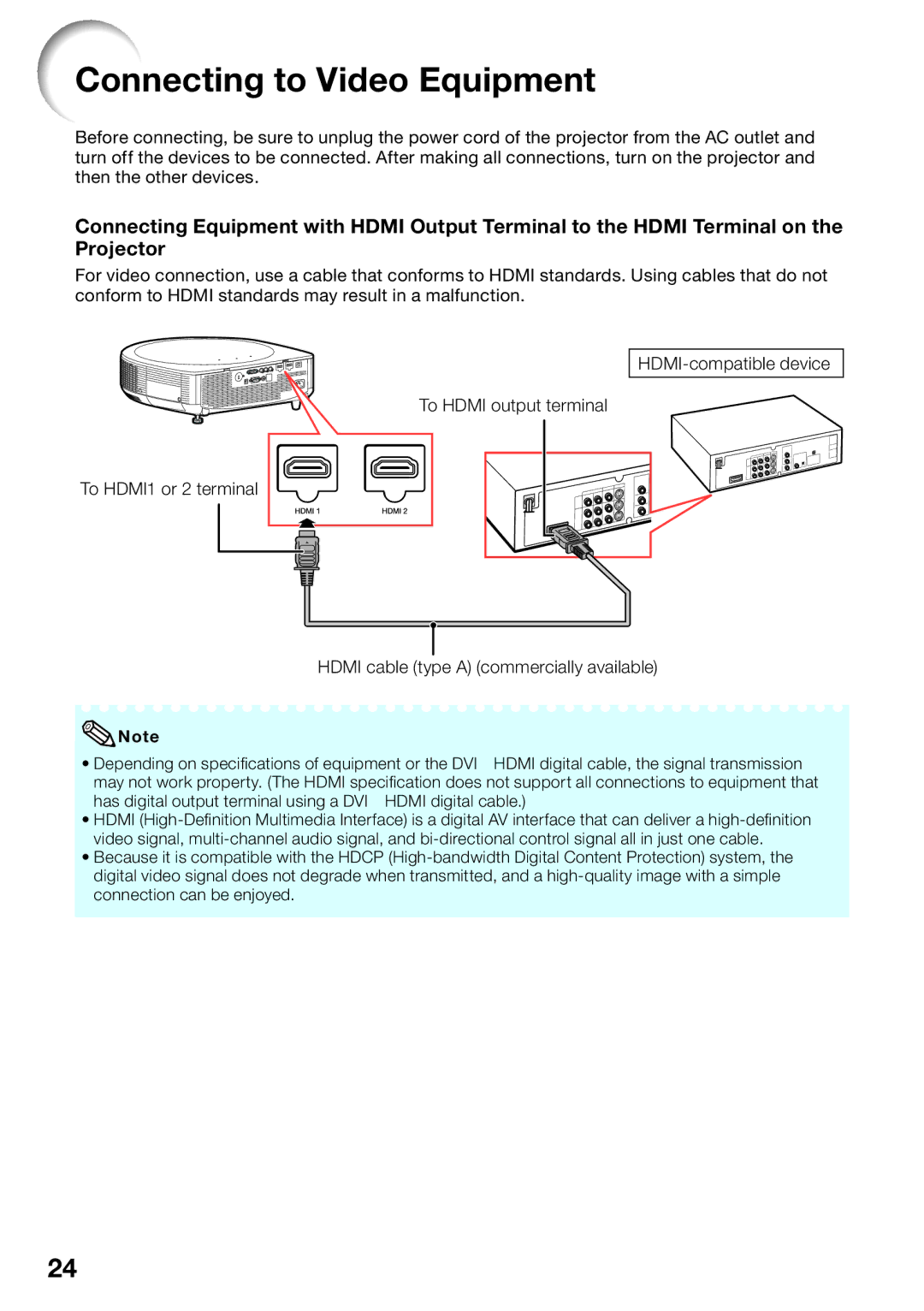 Sharp XV-Z30000 appendix Connecting to Video Equipment 