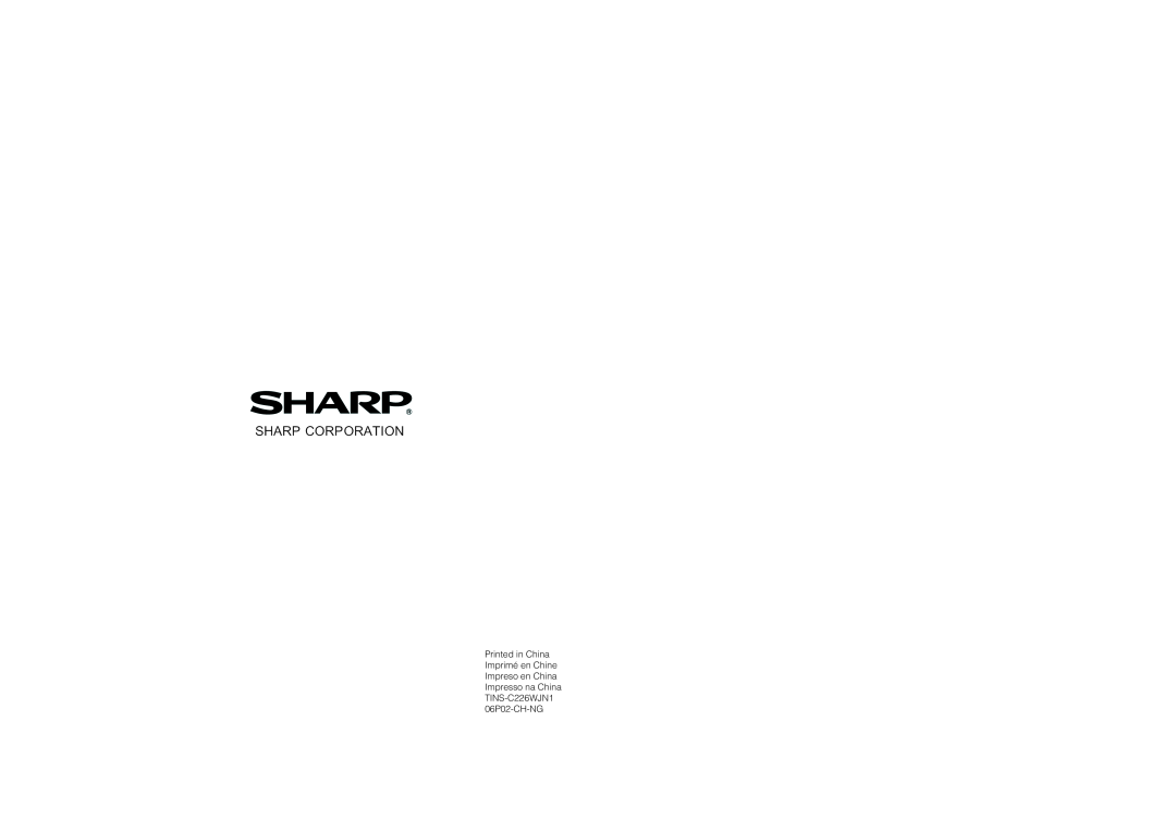 Sharp XV-Z3000U operation manual 