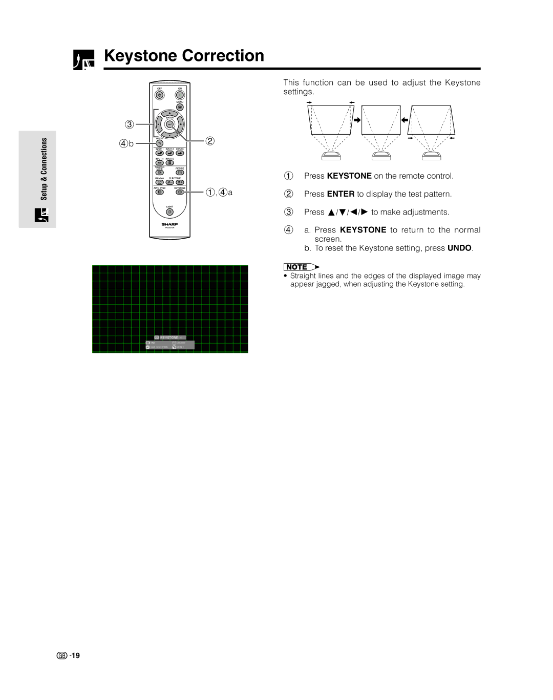 Sharp XV-Z9000E manual Keystone Correction 