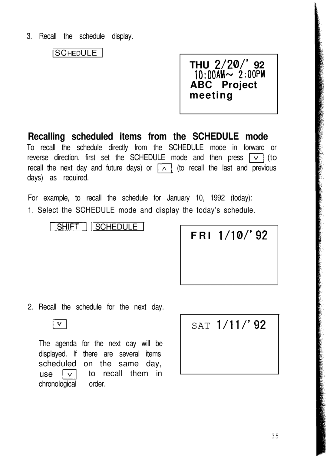 Sharp ZQ-2000, ZQ-2200, ZQ-2400 manual THU 2/20/’, I 1/10/‘92 