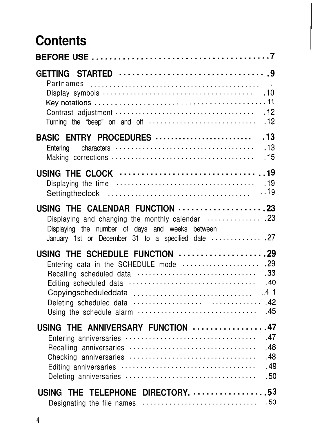 Sharp ZQ-2400, ZQ-2200, ZQ-2000 manual Contents 