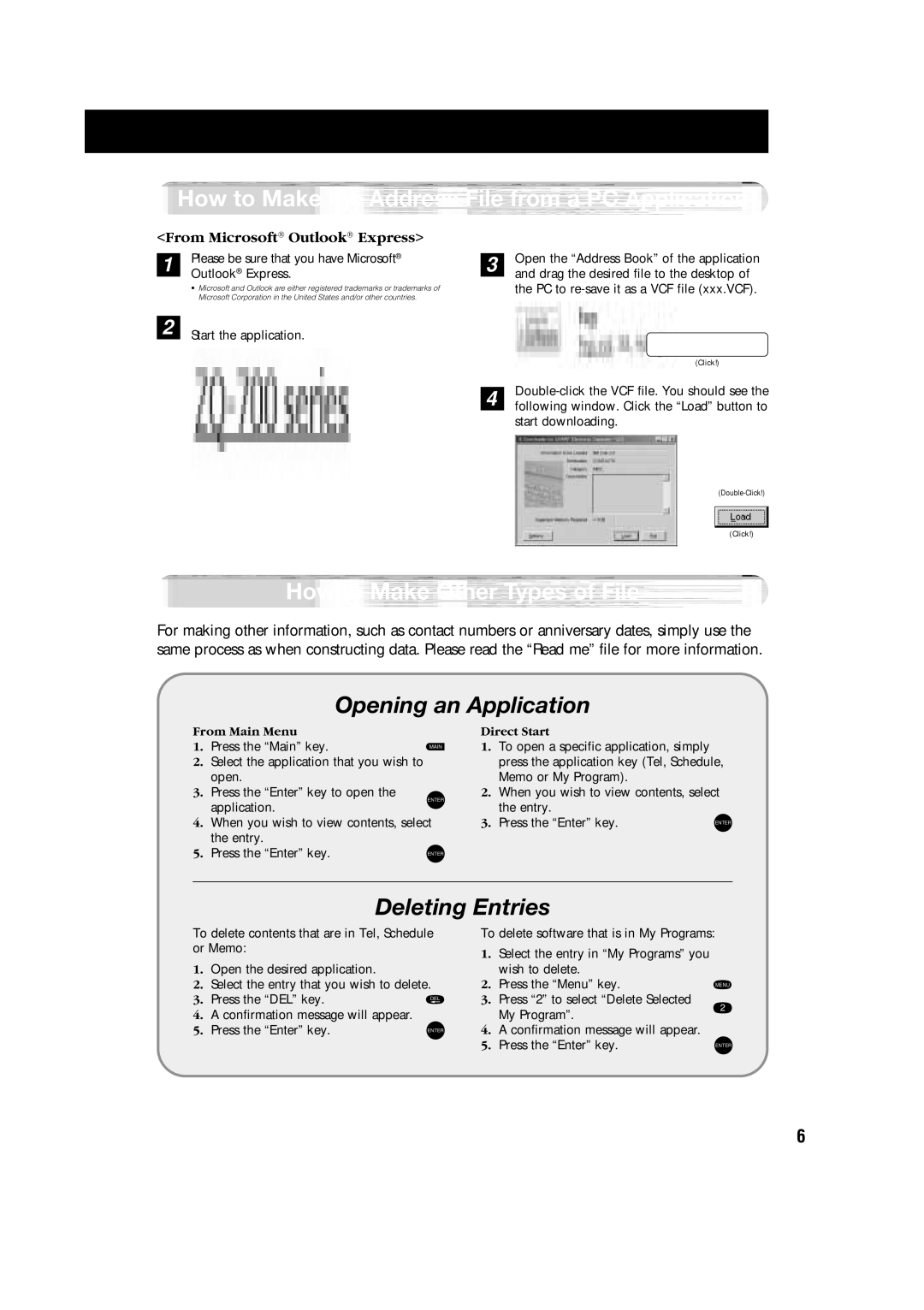 Sharp ZQ-700 SERIES How to Make the Address File from a PC Application, How to Make Other Types of File, Direct Start 