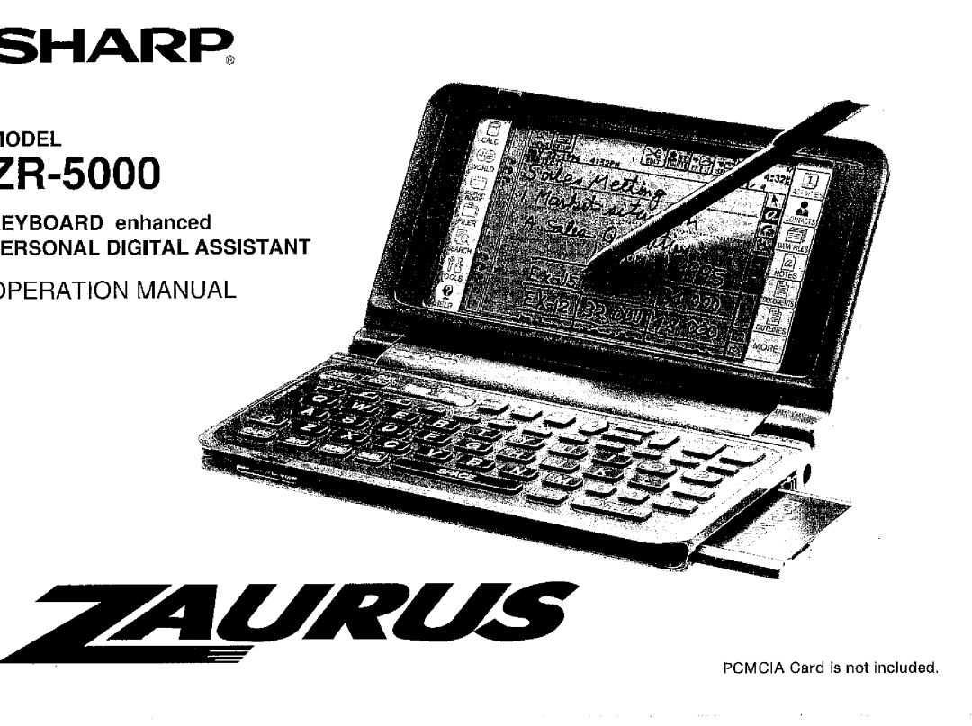 Sharp ZR-5000 manual 