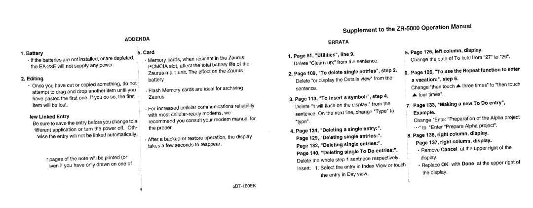 Sharp ZR-5000 manual 