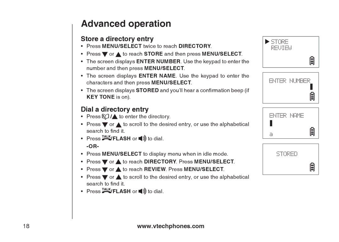 Sharper Image 6031 important safety instructions Store a directory entry, Dial a directory entry 