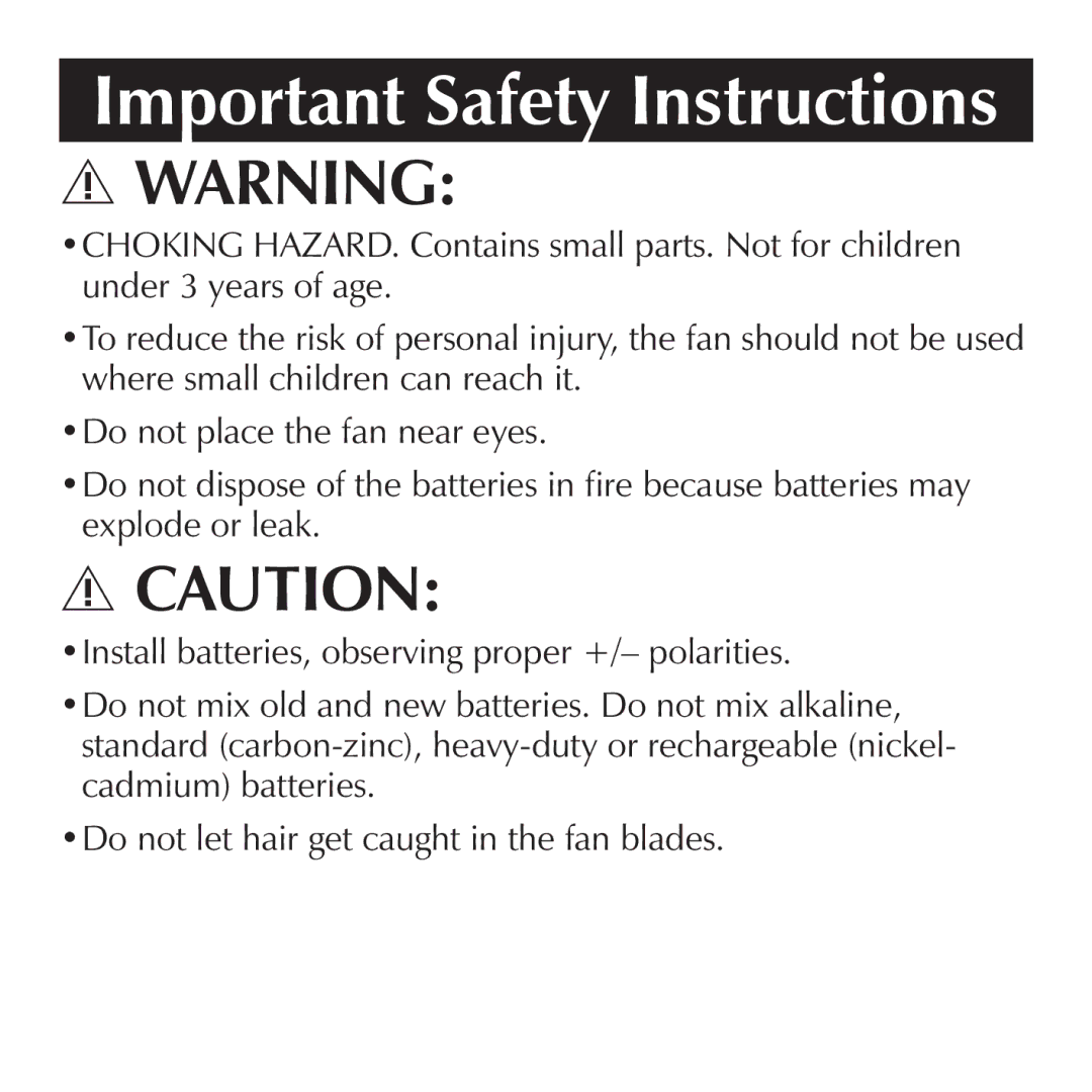 Sharper Image OC910 important safety instructions Important Safety Instructions 