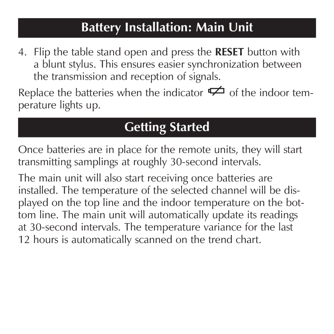 Sharper Image OQ234 manual Getting Started 