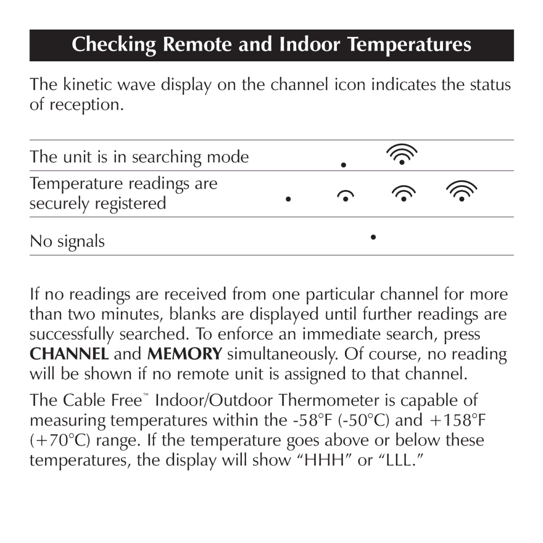 Sharper Image OQ234 manual Checking Remote and Indoor Temperatures 