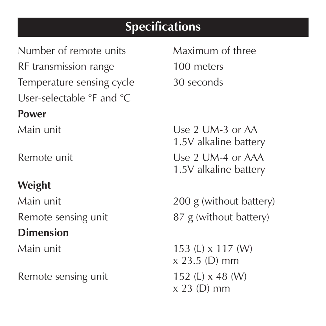 Sharper Image OQ234 manual Power 