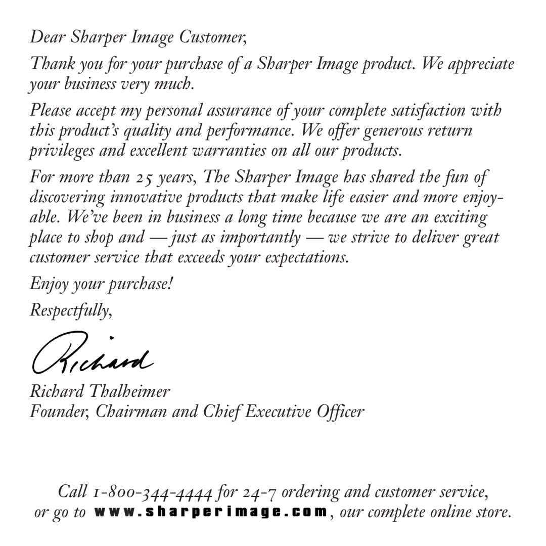 Sharper Image OQ314 manual 