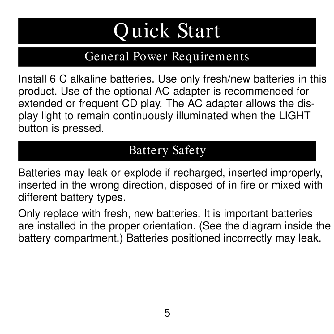 Sharper Image SI738 manual General Power Requirements, Battery Safety 