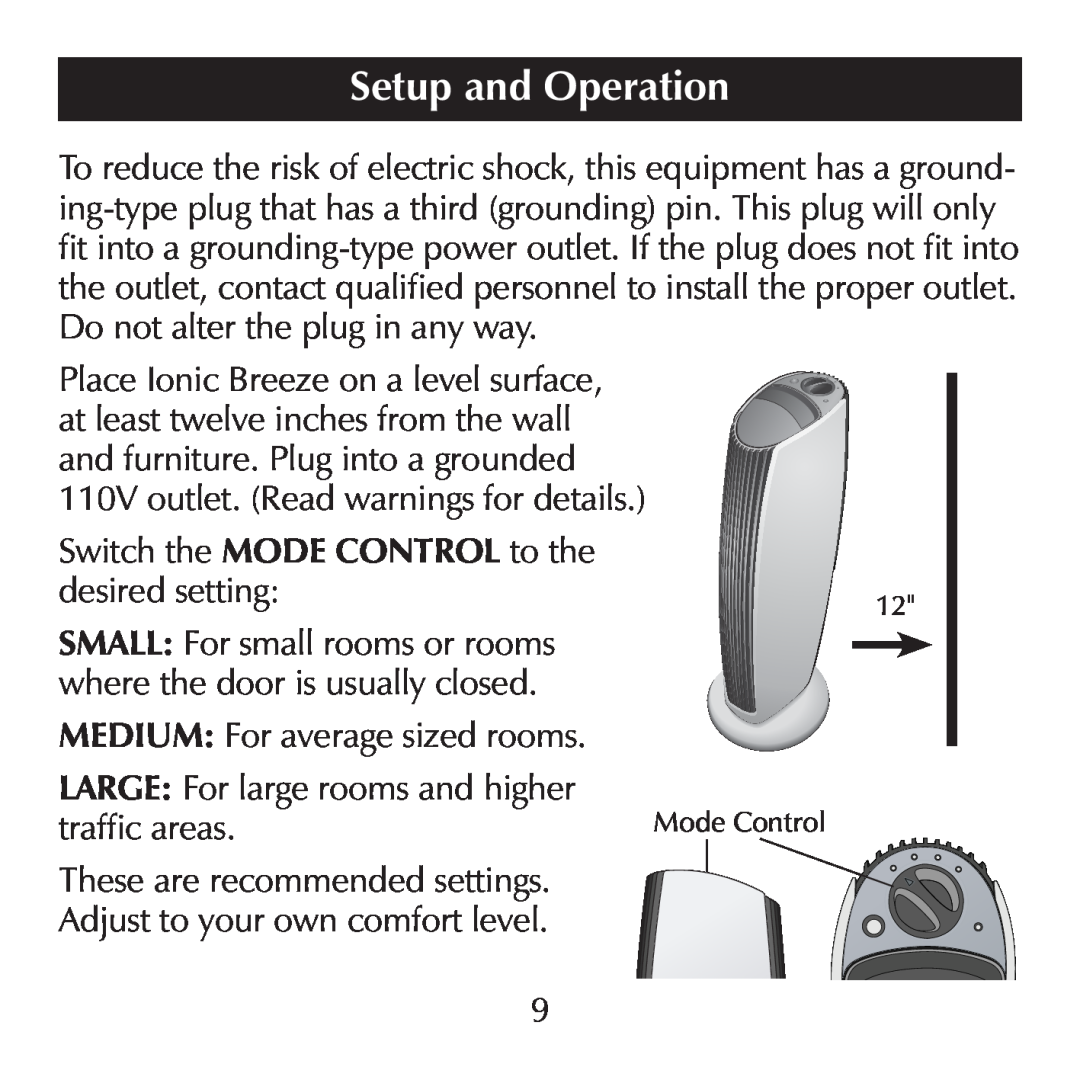 Sharper Image SI857 manual Setup and Operation 