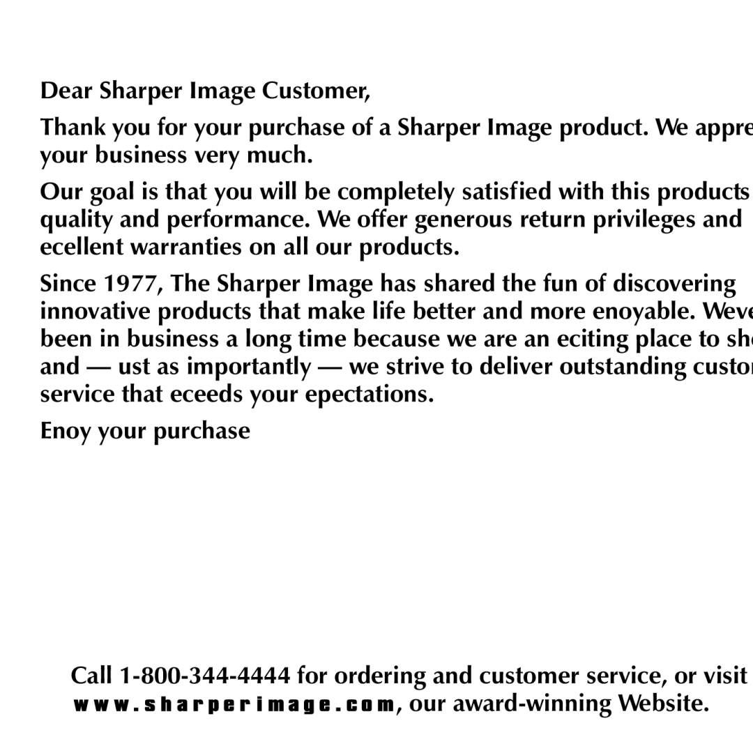 Sharper Image SI871 manual 