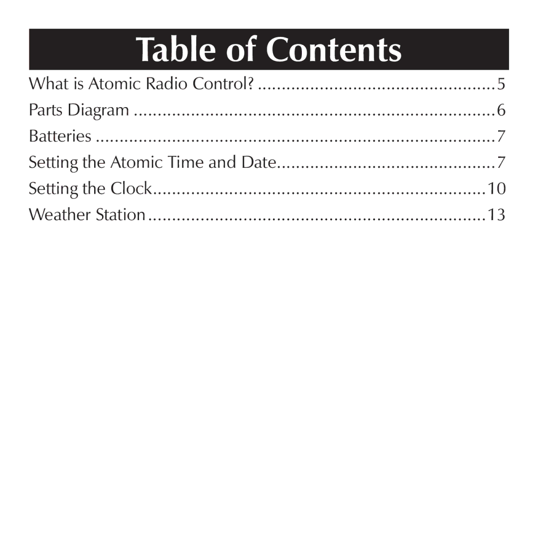 Sharper Image SN004 manual Table of Contents 