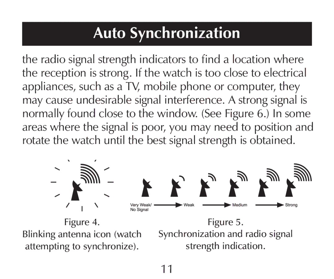 Sharper Image SN005 manual Auto Synchronization 