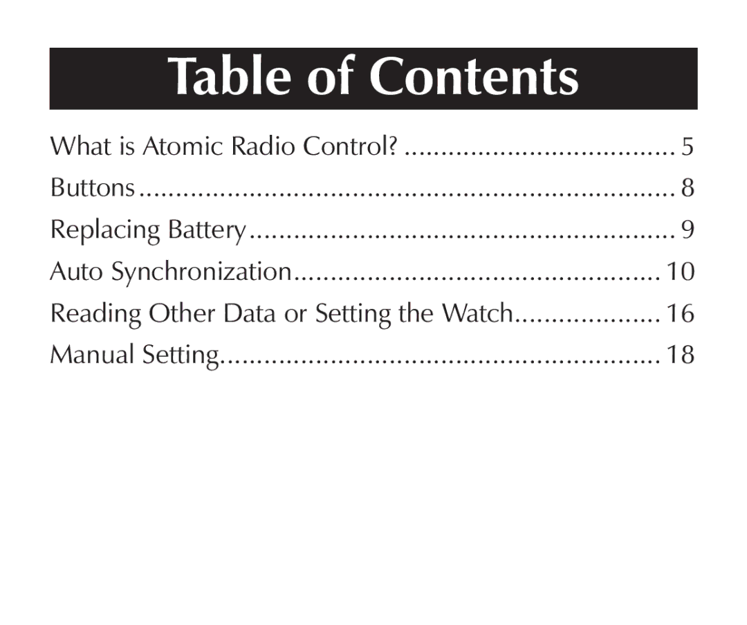 Sharper Image SN005 manual Table of Contents 