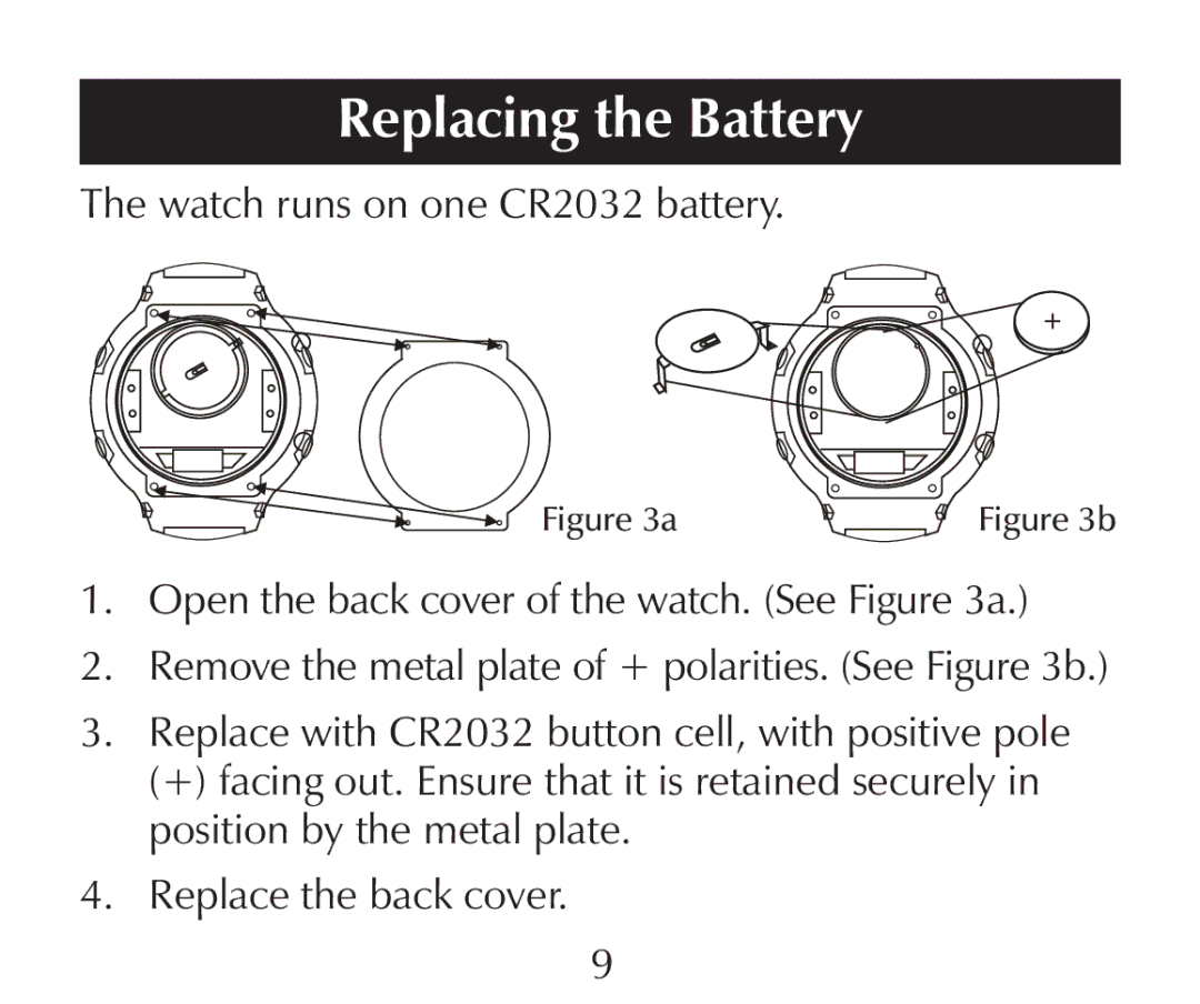 Sharper Image SN005 manual Replacing the Battery 