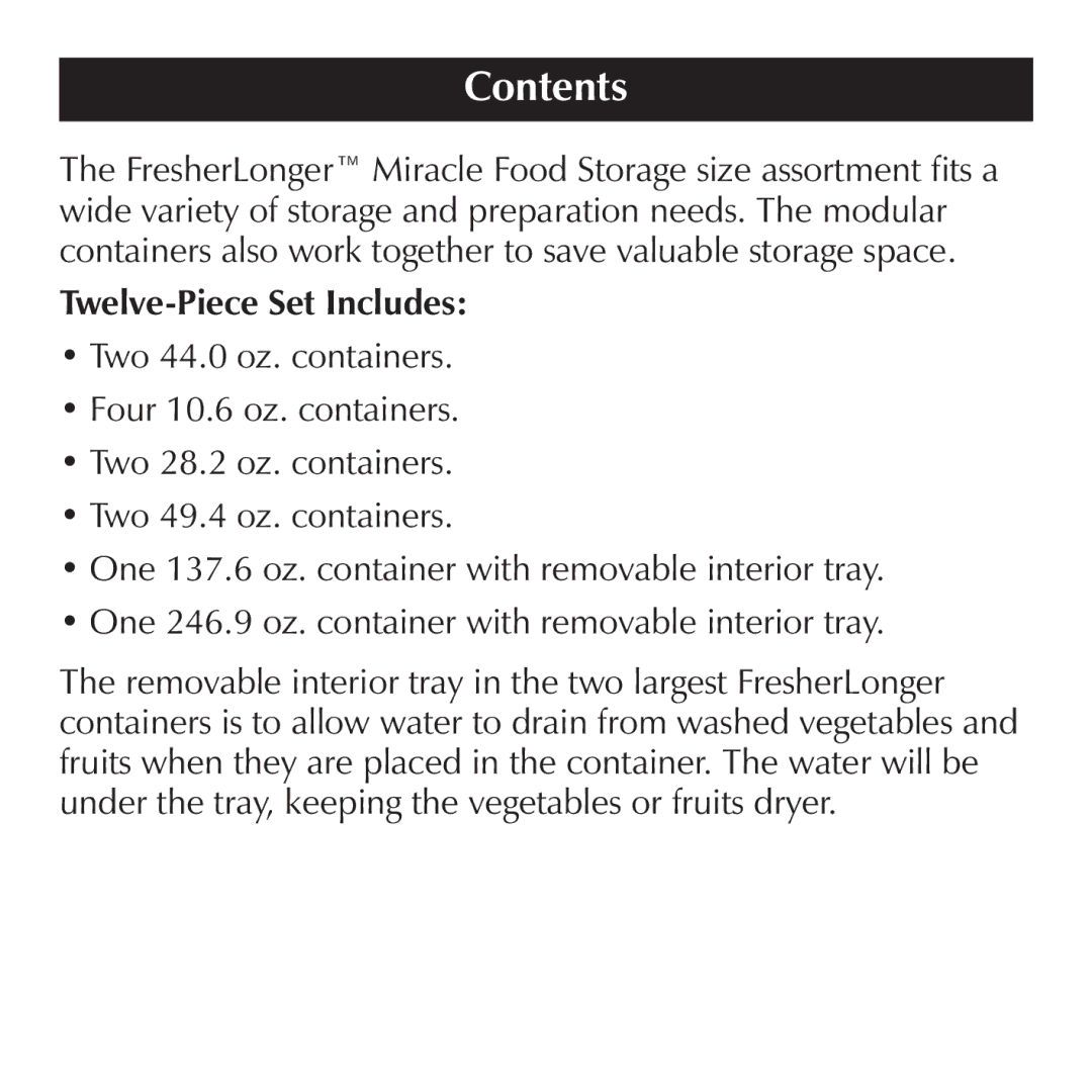 Sharper Image ZN020 manual Contents 