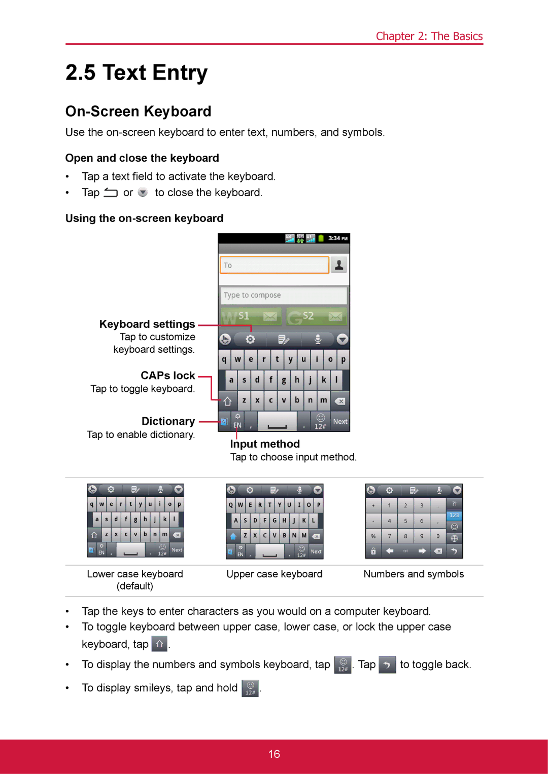 ShelterLogic VS14032 manual Text Entry, On-Screen Keyboard 