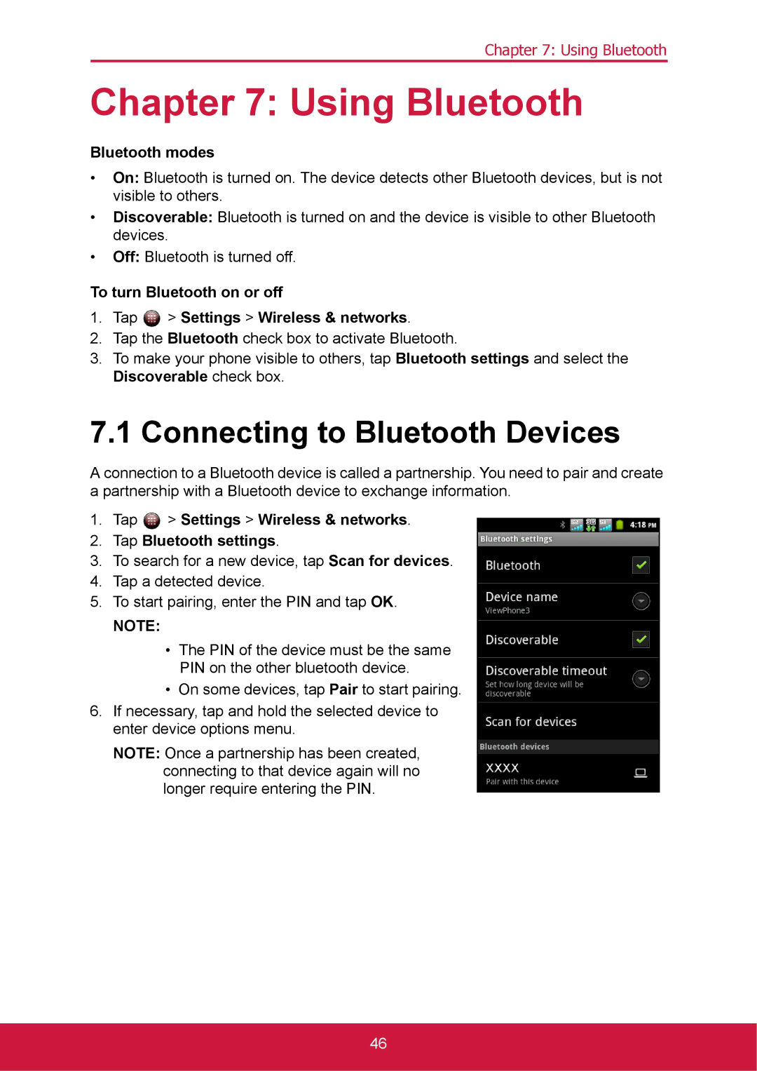 ShelterLogic VS14032 manual Using Bluetooth, Connecting to Bluetooth Devices, Bluetooth modes 