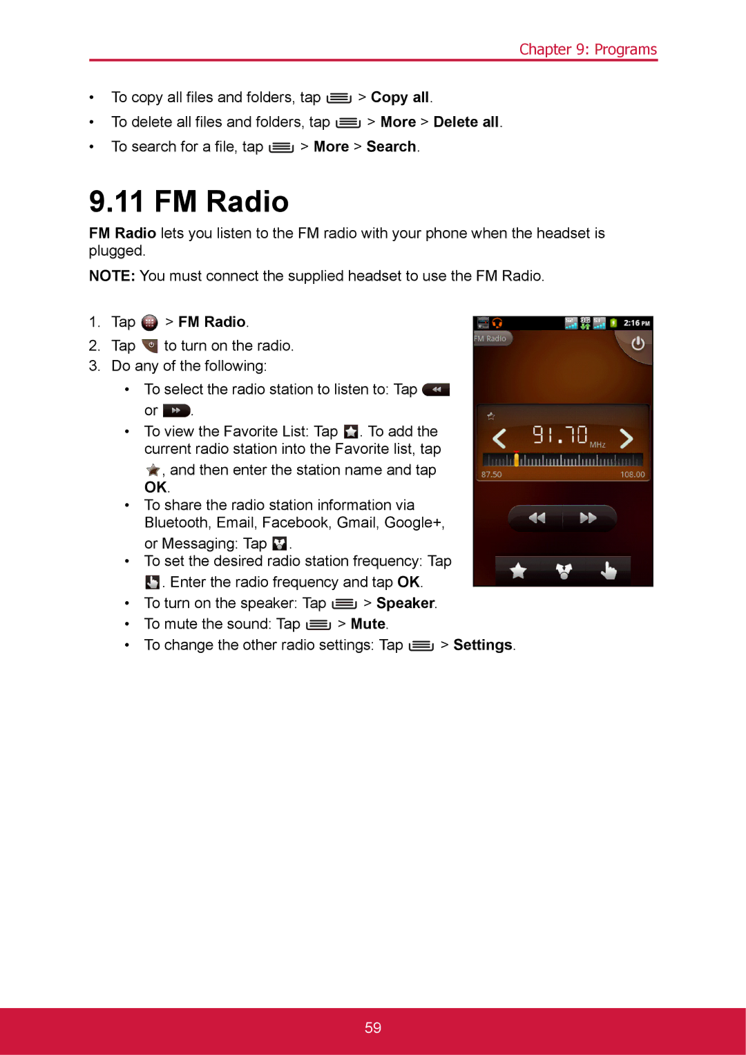 ShelterLogic VS14032 manual FM Radio 