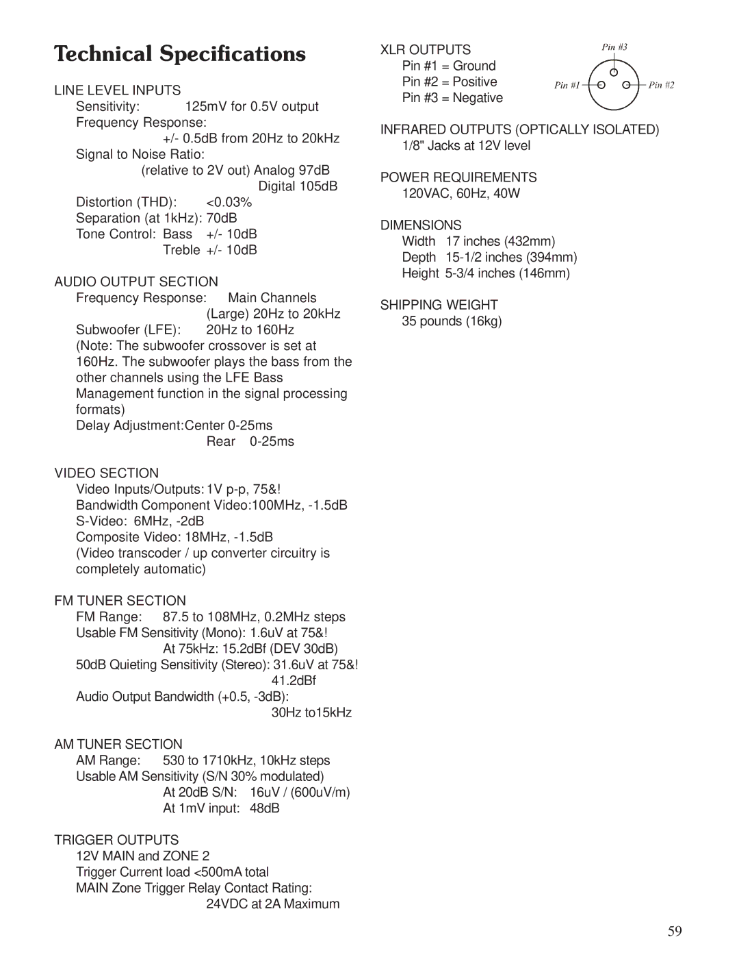 Sherbourn Technologies PT-7010A owner manual Technical Specifications 