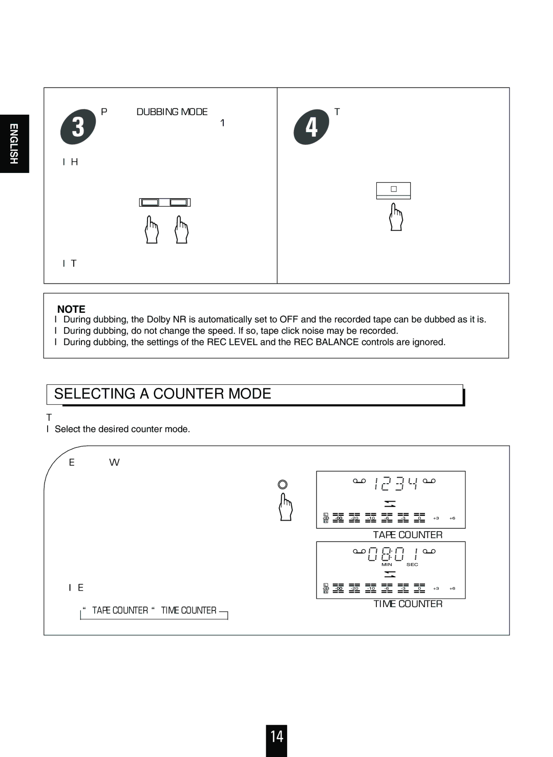 Sherwood D-480 operating instructions Selecting a Counter Mode, Select the desired counter mode 